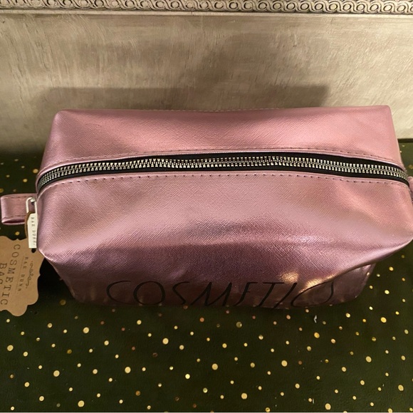 NWT Rae Dunn Cosmetics Bag Purple - Picture 2 of 4